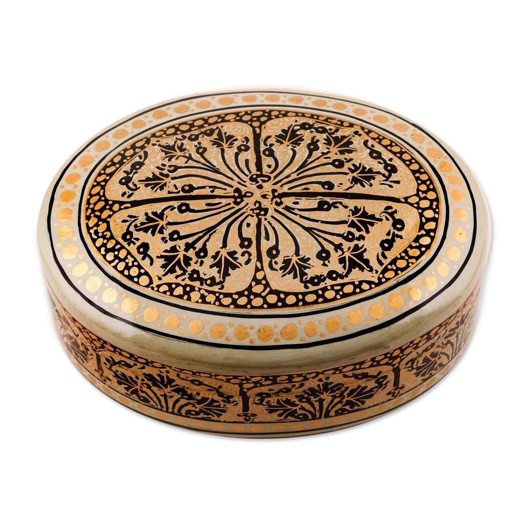 Novica Handmade Srinagar Grandeur Papier Mache Decorative Box