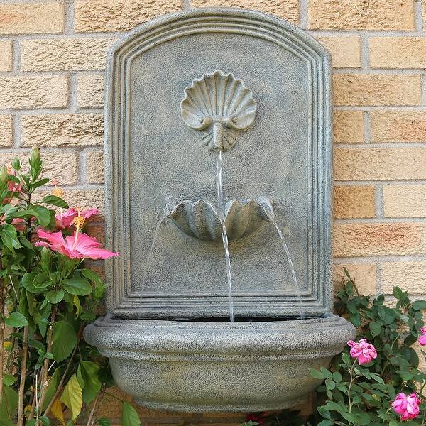 Shop Sunnydaze Seaside Solar Wall Water Fountain French