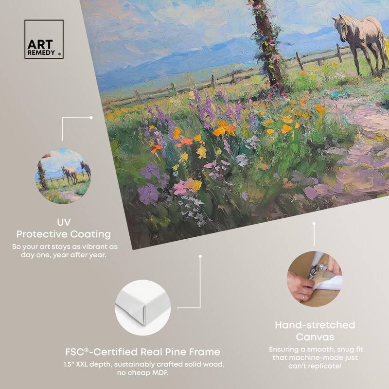 Faithful Pasture Canvas by Art Remedy, Gallery Wrapped