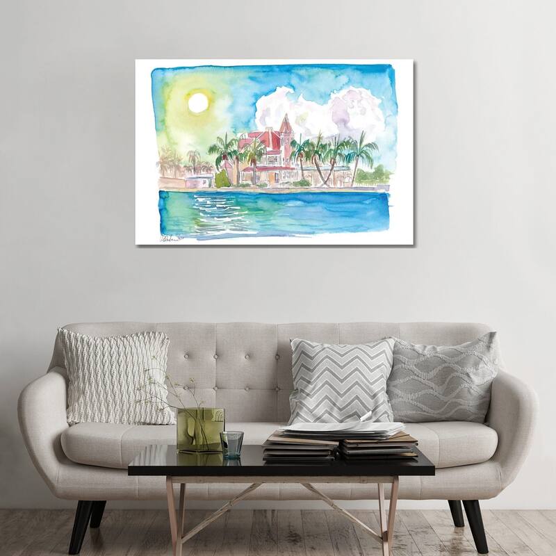 iCanvas "Southernmost Key West Florida Water Reflections And House" by Markus & Martina Bleichner Canvas Print - 32x48x1.5