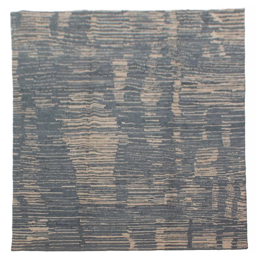 ECARPETGALLERY Hand-knotted Tangier Grey Wool Rug - 7'10 x 9'10
