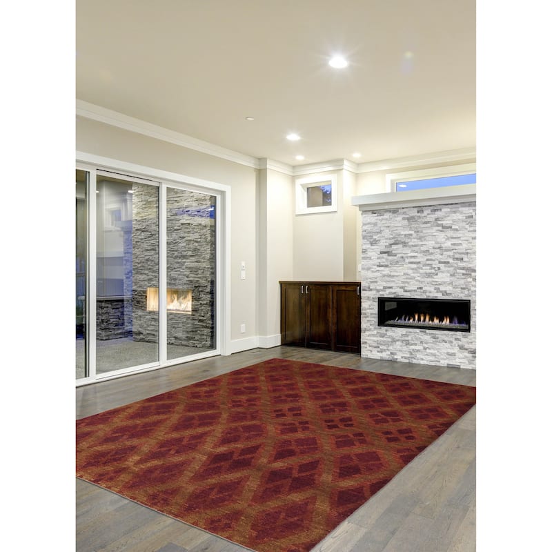 ECARPETGALLERY Hand-knotted Tangier Dark Copper Wool Rug - 5'2 x 7'6