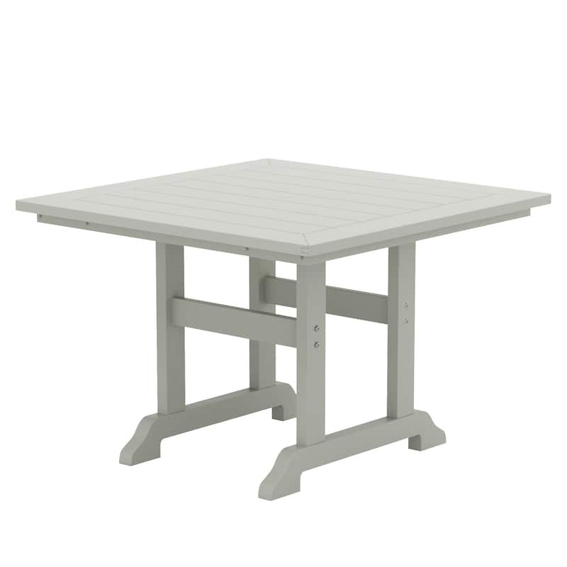 Laguna Hdpe All Weather Outdoor Patio 43" Square Dining Table - Sand