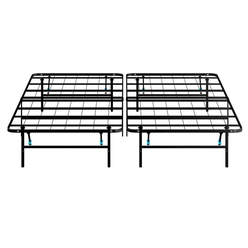 Black No Tool Assembly Foldable Bed Frame