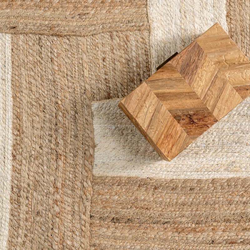 Nuloom Florentina Geometric Links Jute Area Rug