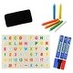 preview thumbnail 4 of 3, Easy Playhouse Wooden Table Top White Board and Chalk Board Easel W/ Accessories