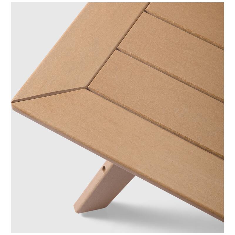 Polytrends Birchwood All Weather HDPE Outdoor Patio 37 Inch Square Conversation Table