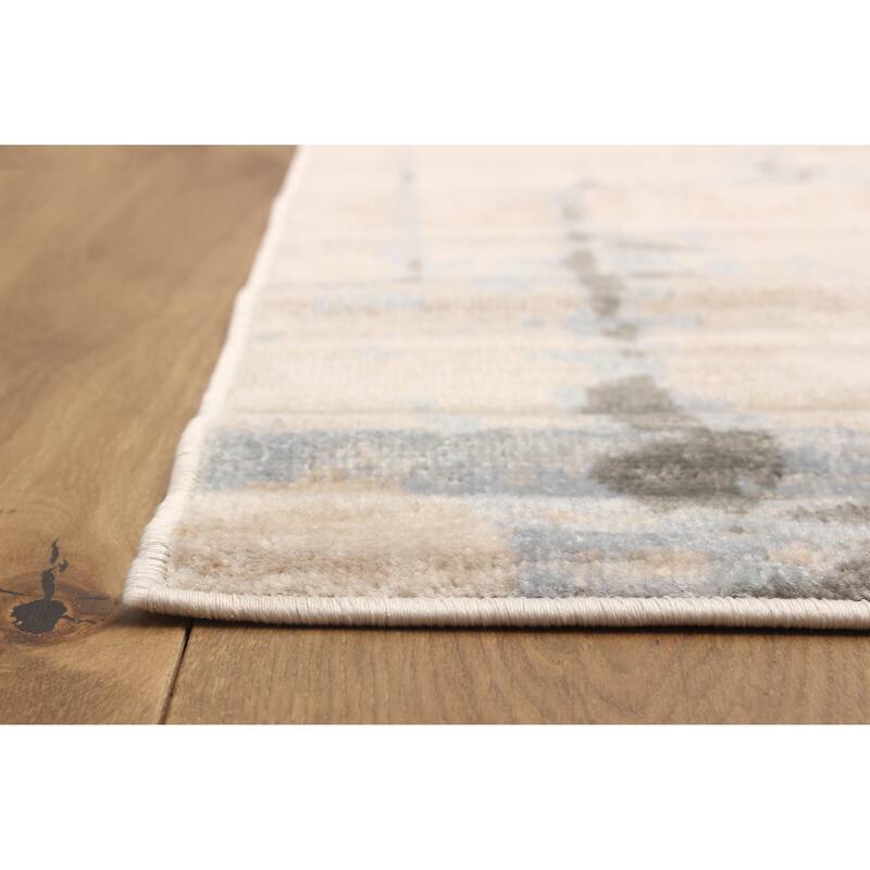 ECARPETGALLERY Machine Woven Celeste Ivory Area Rug