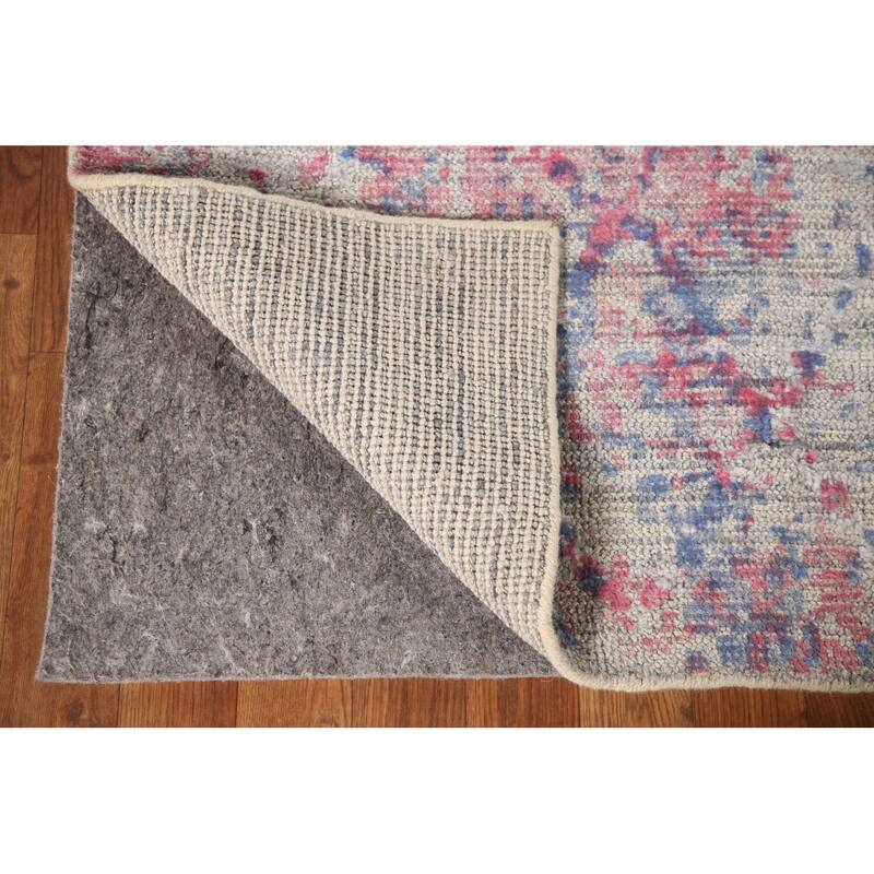 Trellis Abstract Modern Area Rug Handmade Wool Carpet - 8'0"x 10'0"