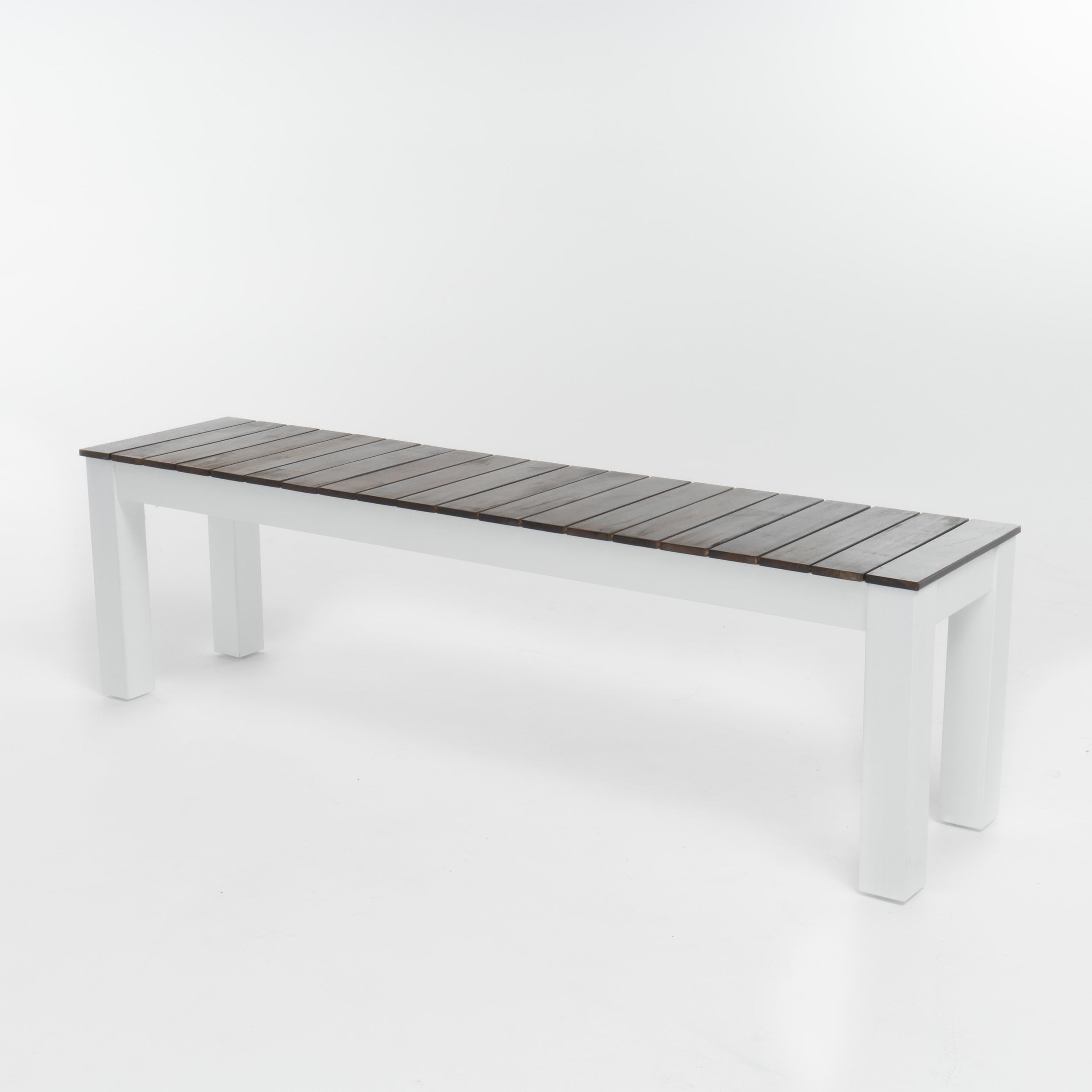 Set of 2 Simple Wooden Outdoor Bench Hallway Bench Patio Bench