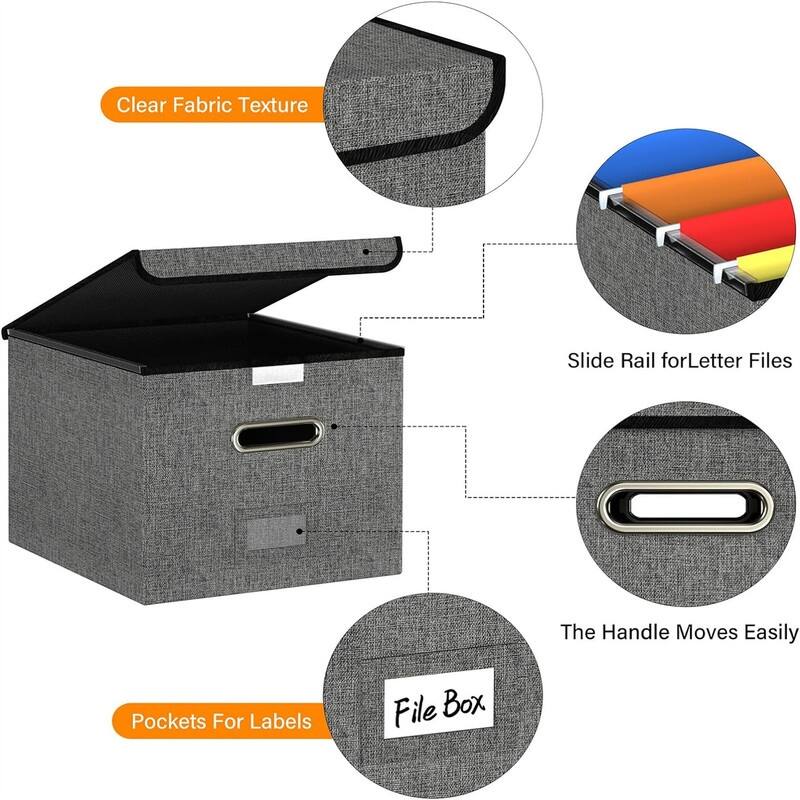 Collapsible Linen File Box