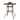31.5"W x 40"H Patio Wrought Iron Glass High Bar Table