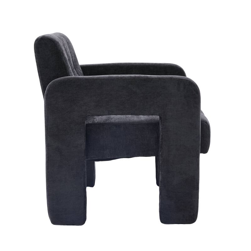 Modern Minimalist Single Armchair, Upholstered Accent Chair for Living Room, Bedroom, Office, Nordic Style Single Sofa Chair