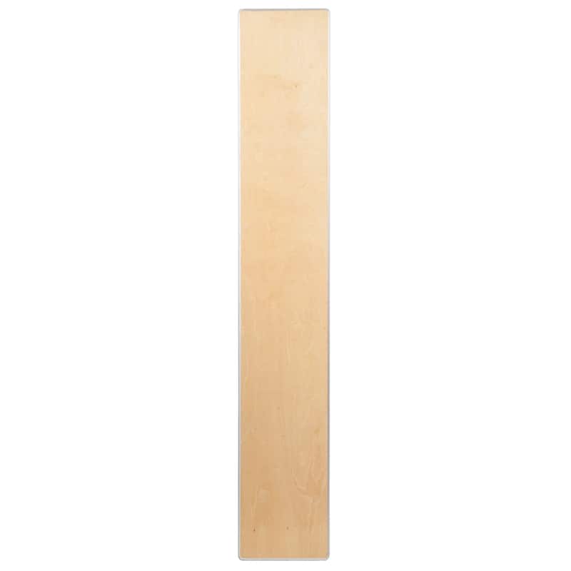 72" x 12" x 12" Birchwood Bar Top Riser with Silver Legs - 11.75"W x 72"D x 12"H - 11.75"W x 72"D x 12"H