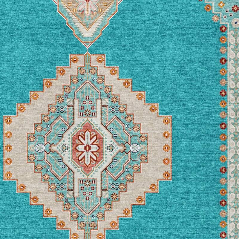 HomeRoots Oriental Traditional Rectangle Outdoor Rug