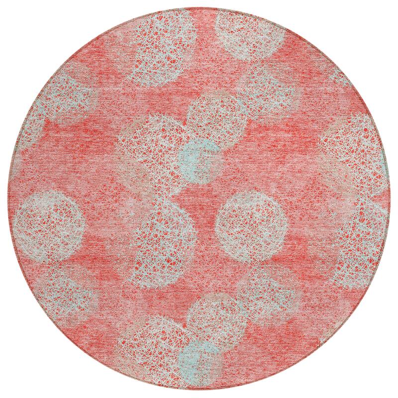 Machine Washable Indoor/ Outdoor Boho Sphere Chantille Rug
