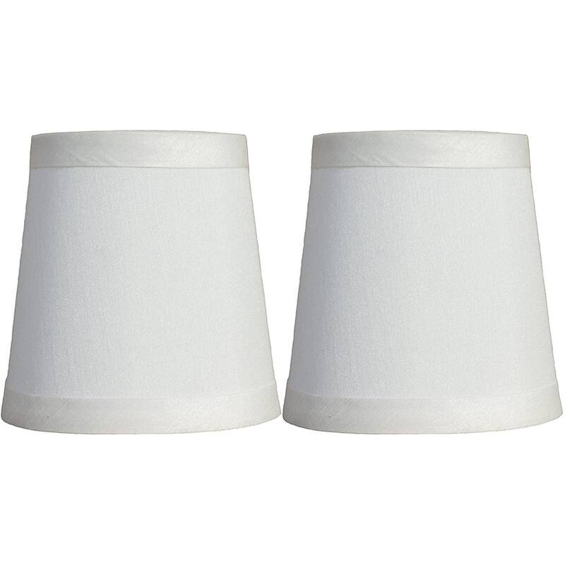 Mini Faux Silk Chandelier Lamp Shade, Clip On, 4 inch Bottom Diameter, 4.75" Height