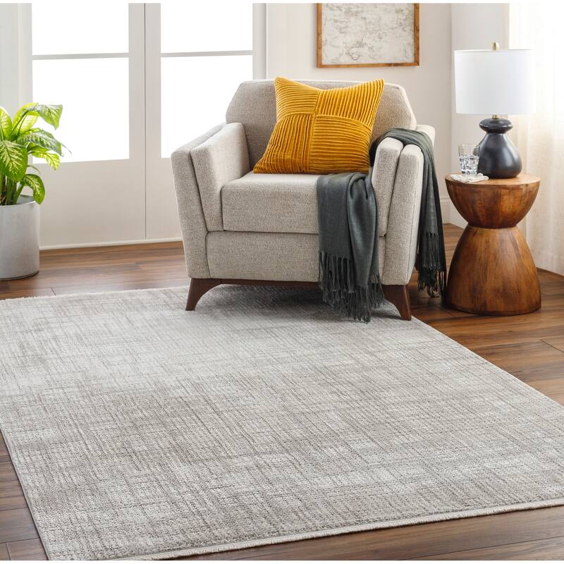 Livabliss Masha Modern Grid Area Rug - 9' 2" x 12' - Beige/Grey