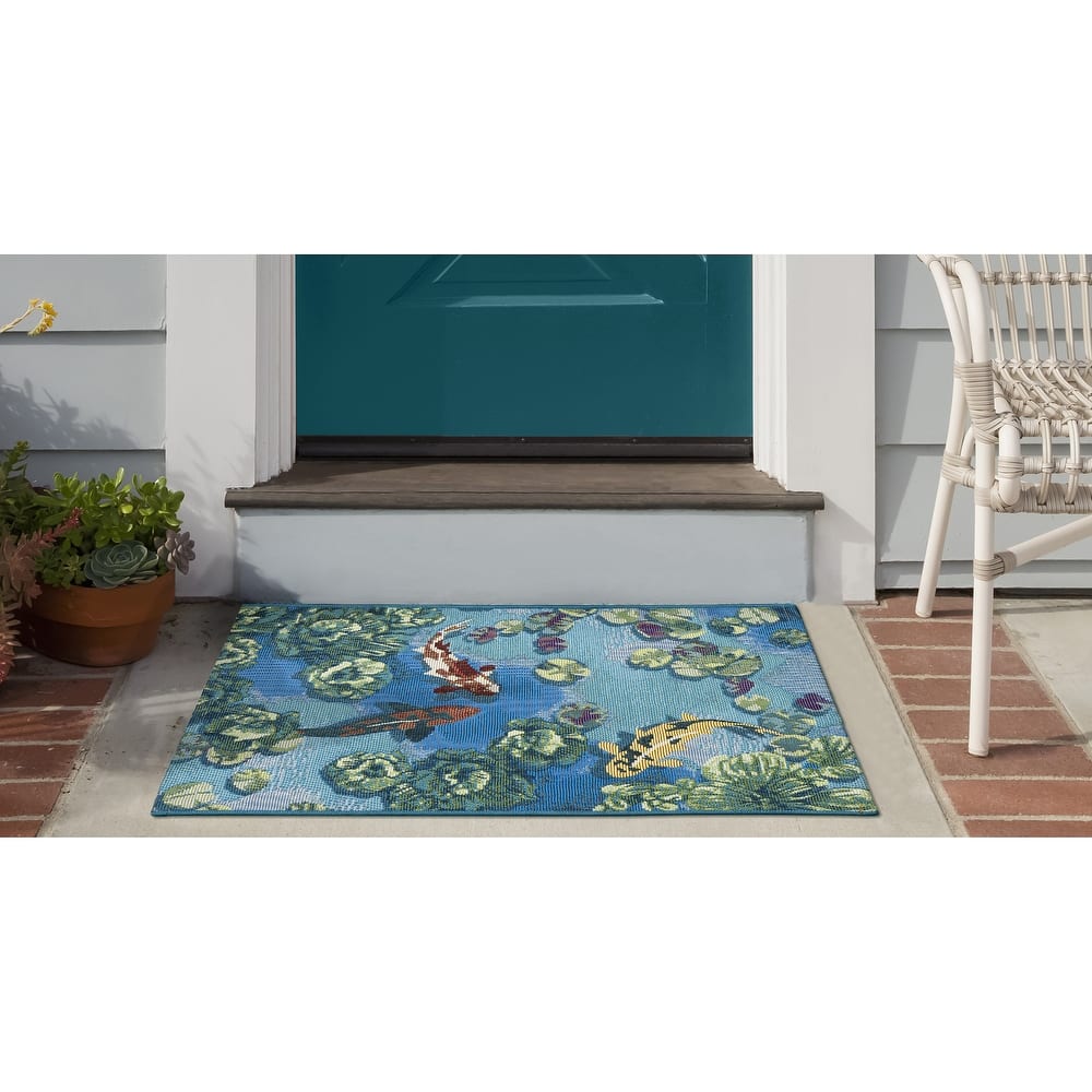 Liora Manne Esencia Koi Pond Indoor/Outdoor Mat