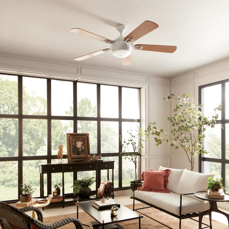 Kichler Lighting Humble 60 inch Integrated LED Indoor White Ceiling Fan