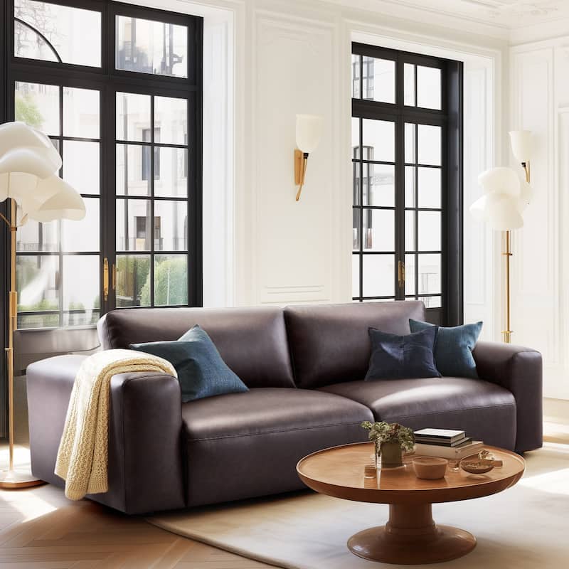 Oversized 3-Seater Sofa-Extra Deep Seats Wide Arms for Living Room, Apartment