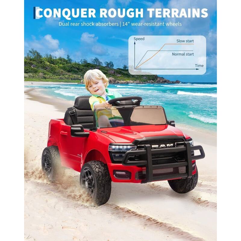 12V Licensed RAM Ride On Pickup Truck Car Toys for Kids Best Gift
