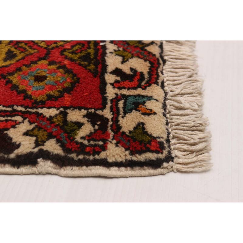 ECARPETGALLERY Hand-knotted Kayseri Dark Navy, Red Wool Rug - 4'3 x 8'4
