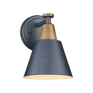 Modern Bathroom Vanity Light, Hammered Metal Shade