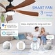 preview thumbnail 2 of 5, Modern Ceiling Fan With Light Smart Life APP Remote Control Timer For Alexa Google Bedroom Farmhouse