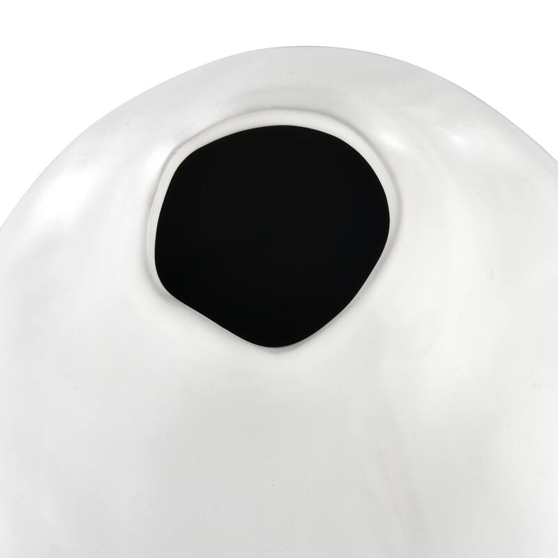 Elk Home Elias White Earthenware 10 Inch Wide Vase