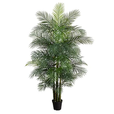 8' UV Resistant Artificial Areca Palm Tree (Indoor/Outdoor) - Green