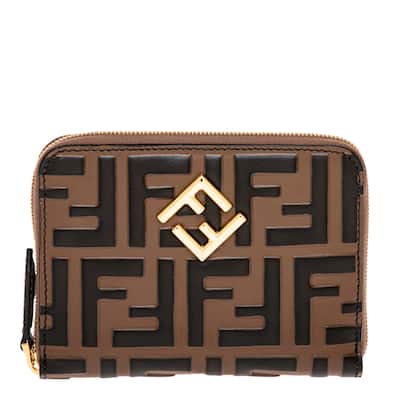 Fendi FF Diamonds Medium Zip Around Wallet
