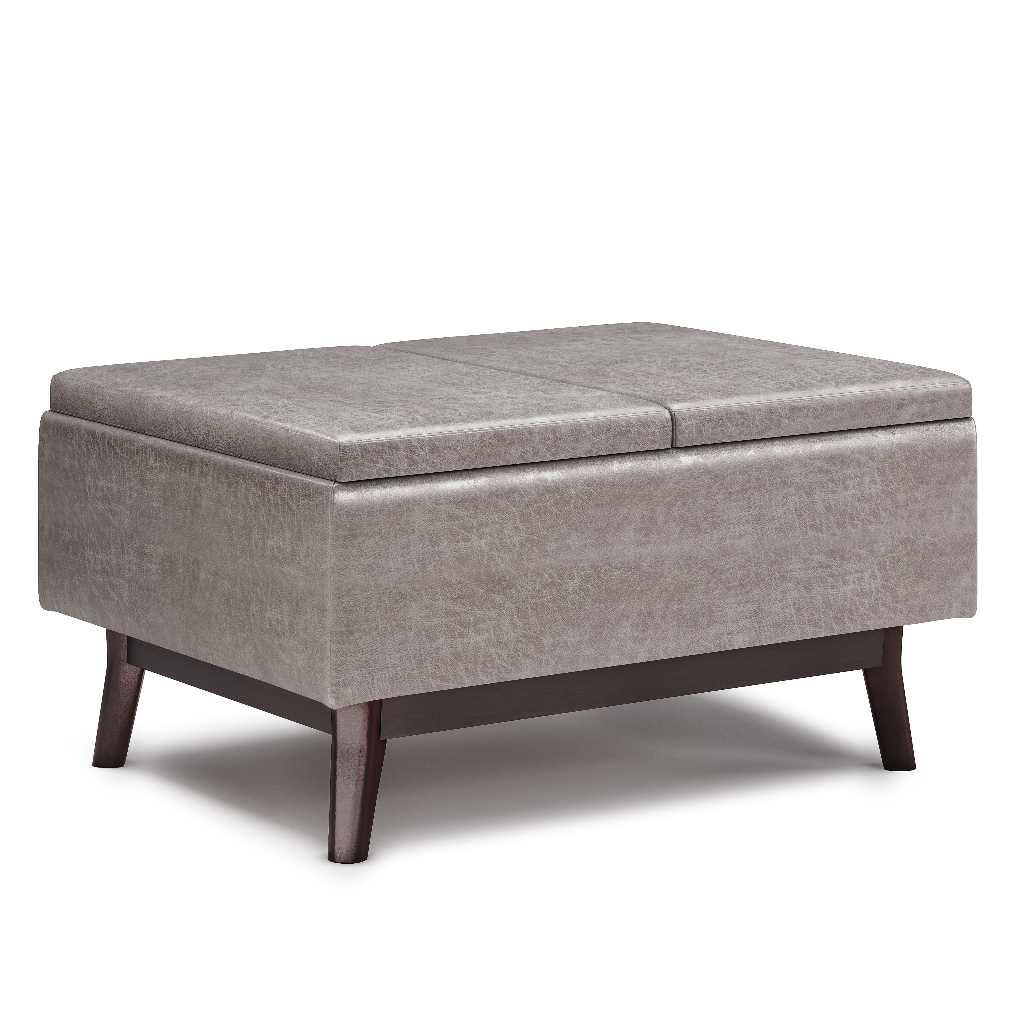 Wyndenhall ethan 34 inch wide mid century shop modern rectangle table ottoman