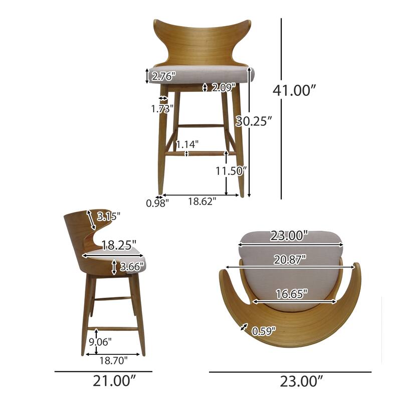 Kamryn Upholstered Bar Stools (Set of 2) by Christopher Knight Home