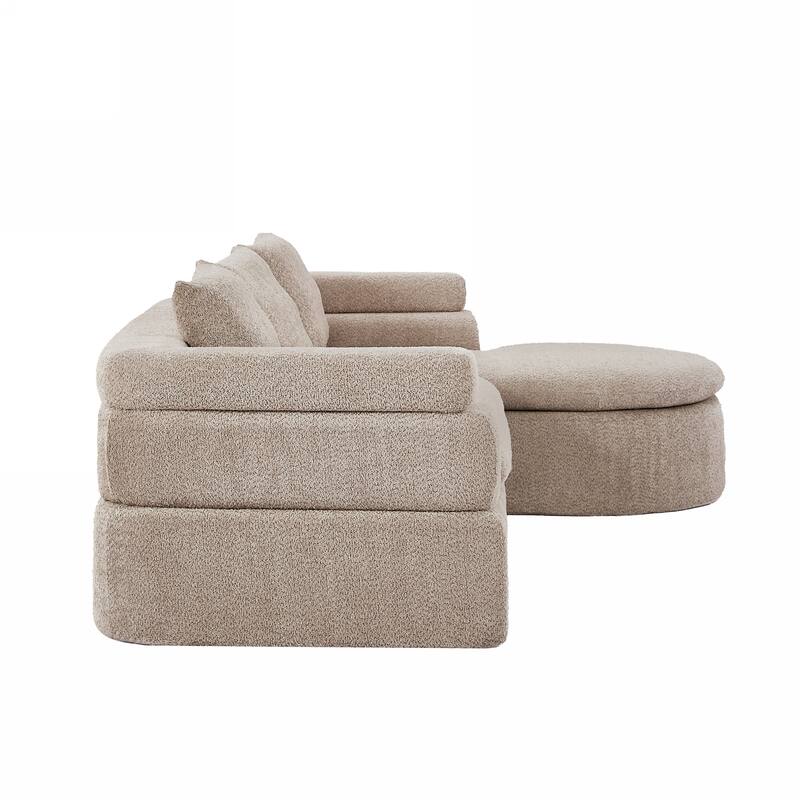 Christopher Knight Home - Compressed Modern L-Shape Upholstered Modular Sectional Sofa