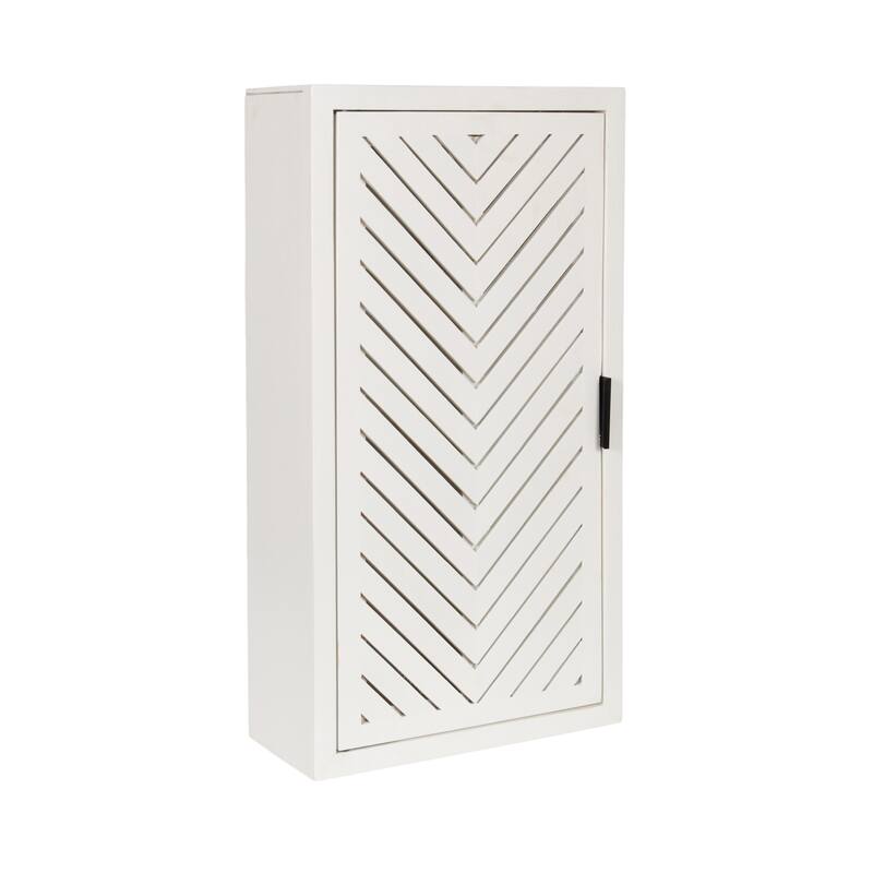 Kate and Laurel Mezzeta Tall 2-Door Bath Cabinet - 15x7x28 - White