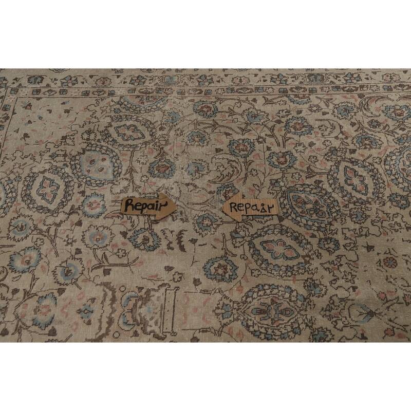 Floral Tabriz Persian Area Rug Oriental Handmade Wool Carpet - 7'4"x 10'9"