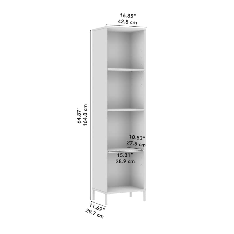 Essence Narrow Bookcase Storage Organizer by Bush Furniture