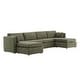 preview thumbnail 136 of 179, Mia Oversized Modular Sectional Fabric Sofa Green-6 Pieces