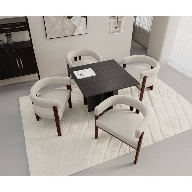 Chenille Barrel Chair Set Set of 2