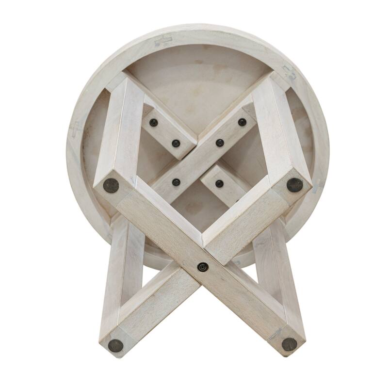 Christie Wood Round Side Table by East at Main - 22x22x22