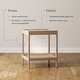preview thumbnail 16 of 16, Nathan James Hayes Nightstand, Light Brown Finish, Glass Top