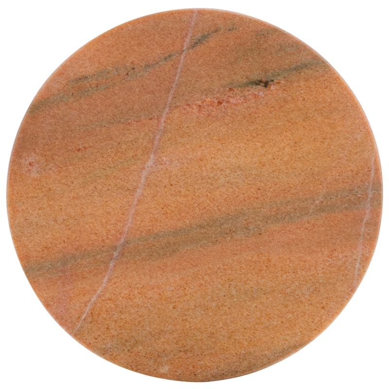 SAFAVIEH Couture Valentia Round Marble Accent Table - 10" W x 10" D x 18" H