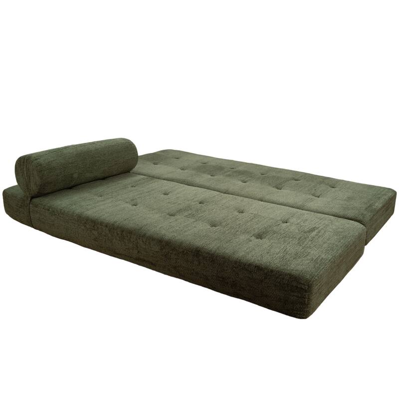 Art Leon Tufted Convertible Queen Size Chaise Lounge