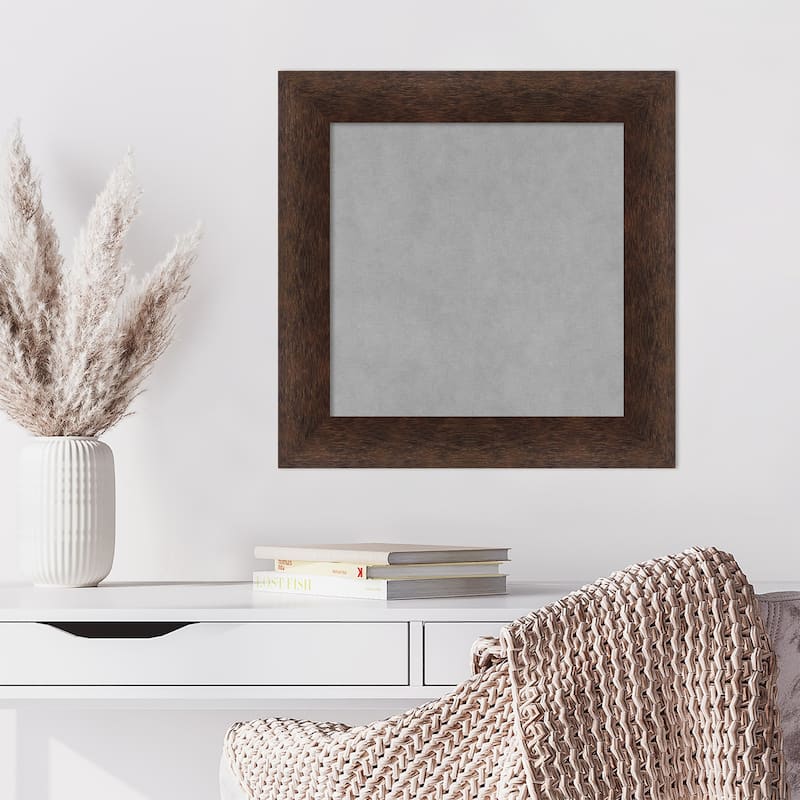 Amanti Art Warm Walnut Framed Magnetic Board