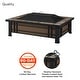 preview thumbnail 3 of 5, Hamilton Black Steel Fire Pit with Natural Slate Tile Top