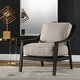 preview thumbnail 6 of 4, Uttermost Lyle 27 1/4 Inch Wide Wood Frame Accent Chair with Fabric