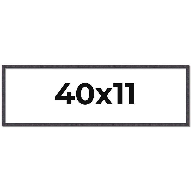 40x11 Frame Brown Solid Wood Picture Frame - Complete Modern Photo