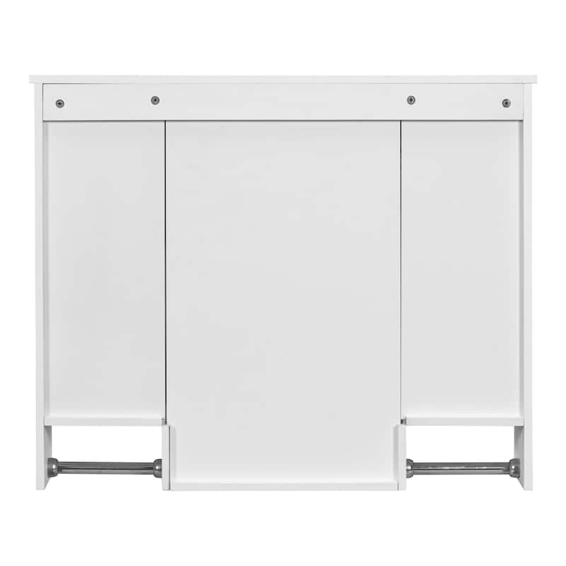 Plywood Freestanding Bathroom Vanity Set in Maple with Integrated Ceramic Sink with Drain - 36" x 18"