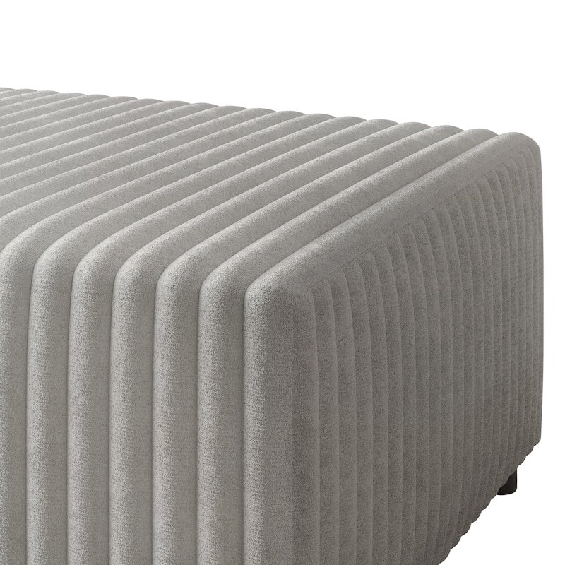 CraftPorch Luxurious Velvet Upholstered Ottoman